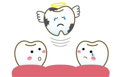 虫歯で抜けてしまった歯のキャラクター